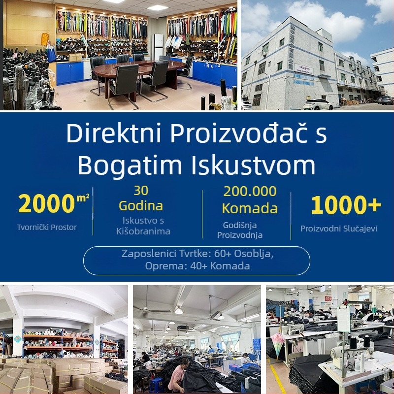 Automatski sklopivi kišobran s prilagođenim logotipom, reklamni dar za sunce i kišu, okvir od 7 rebara, plastična drška