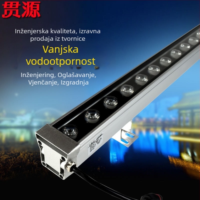 Visokoučinkovita LED lampica za pranje zidova, vanjska vodootporna, šareni rasvjet dvorišta i krajolika, rasvjeta pozadine za vjenčanje