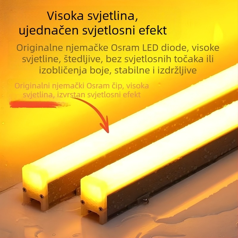 LED vanjska RGB linearna svjetiljka, vodootporna, fasadno i krajobrazno osvjetljenje, 980 mm, 48 LED, aluminijsko kućište, dimmabilno, 24 V