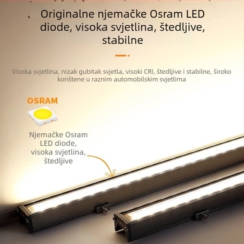 Vanjske LED linijske svjetiljke, vodootporne, vanjsko RGB upravljanje, osvjetljenje zgrade, šarene konture