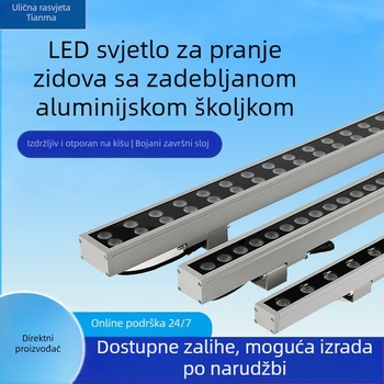 LED zidno pranje svjetlo za vanjsku i unutarnju upotrebu, vodootporno, 6500K, 48 LED, duljina 1000 mm, IP65, prigušivo uz vanjsko upravljanje, svjetlo za vjenčanja/fasadu, kontura u obliku V i linearno osvjetljenje, super sjajno