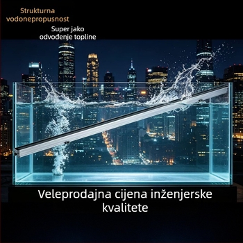 Vanjske LED linijske svjetiljke, vodootporne, s vanjskim upravljanjem, RGB LED cijevi za konturu zgrade