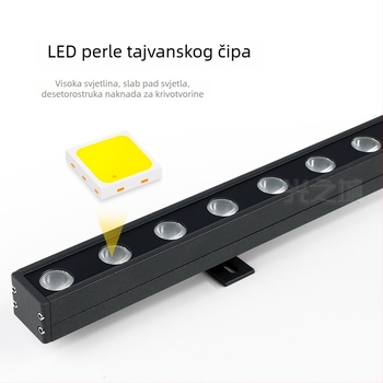 IP68 vodootporno zidno wall washer svjetlo za vanjsku rasvjetu, RGB osvjetljenje fasade, podvodna LED traka, duljina 1000 mm