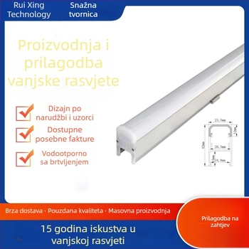 LED vanjsko linearno svjetlo, vodootporno, RGB konturno svjetlo za vanjski zid i cijev ograde