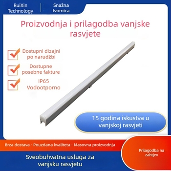 LED vanjsko linearno svjetlo, vodootporno, RGB konturno svjetlo za vanjski zid i cijev ograde