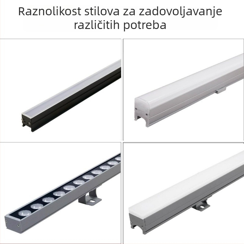 LED vanjsko linearno svjetlo, vodootporno, RGB konturno svjetlo za vanjski zid i cijev ograde