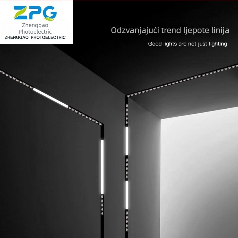 LED unutarnje viseće svjetlo za ured i trgovački centar, površinska ili ugrađena montaža, aluminijski kanal, četvrtasti profil, svjetlo s lećom