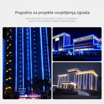 LED vanjske vodootporne linearne svjetiljke za konturu zgrada, pogodne za hotele, vile, parkove i mostove