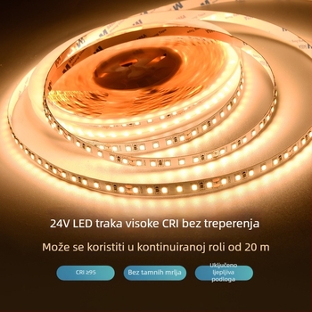 Fleksibilni LED trak niskog napona 24V, 2835 SMD, 60 LED, samoljepljiva za strop