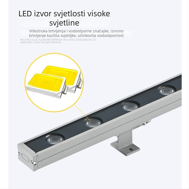 512 LED zidno pranje RGBW – vanjsko osvjetljenje zgrade, kontura zida i svadbena pozadina, 24V