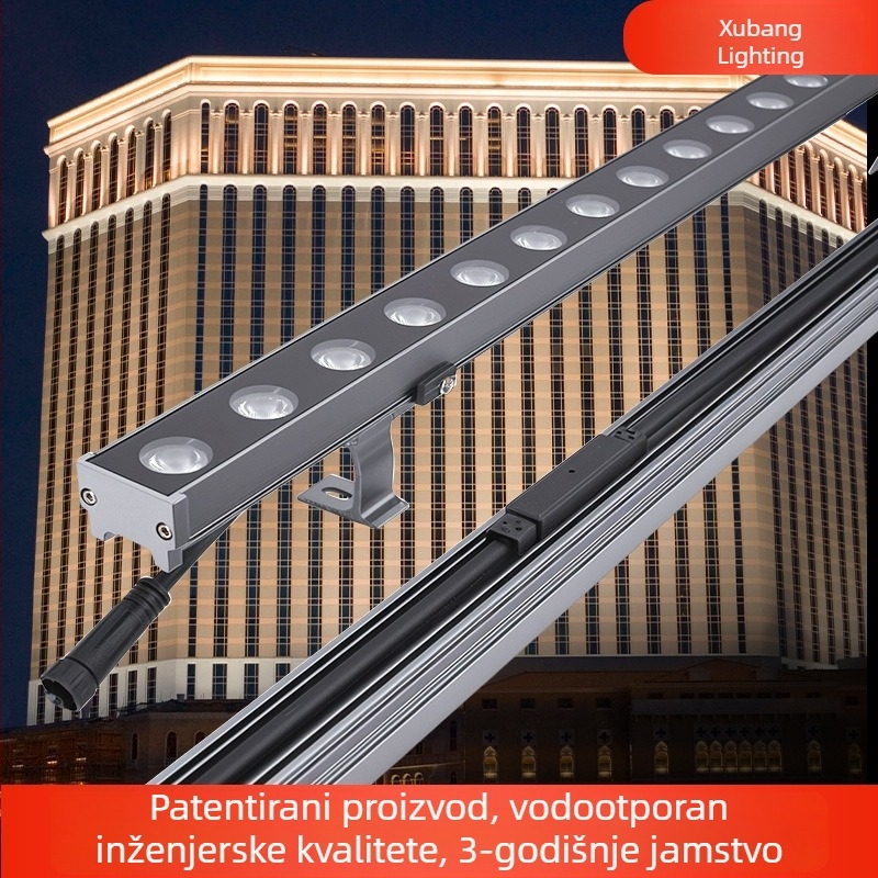 Xubang LED vanjska wall washer svjetiljka za fasadu, 24V, 18W, 3000K, aluminijsko kućište, IP42