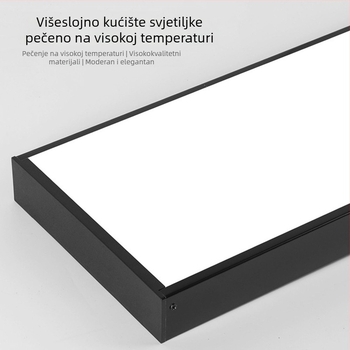 LED duga traka svjetlo sa kvadratnim profilom, bezšivno spajanje, viseće linearno osvjetljenje za ured, učionicu, teretanu, trgovački centar