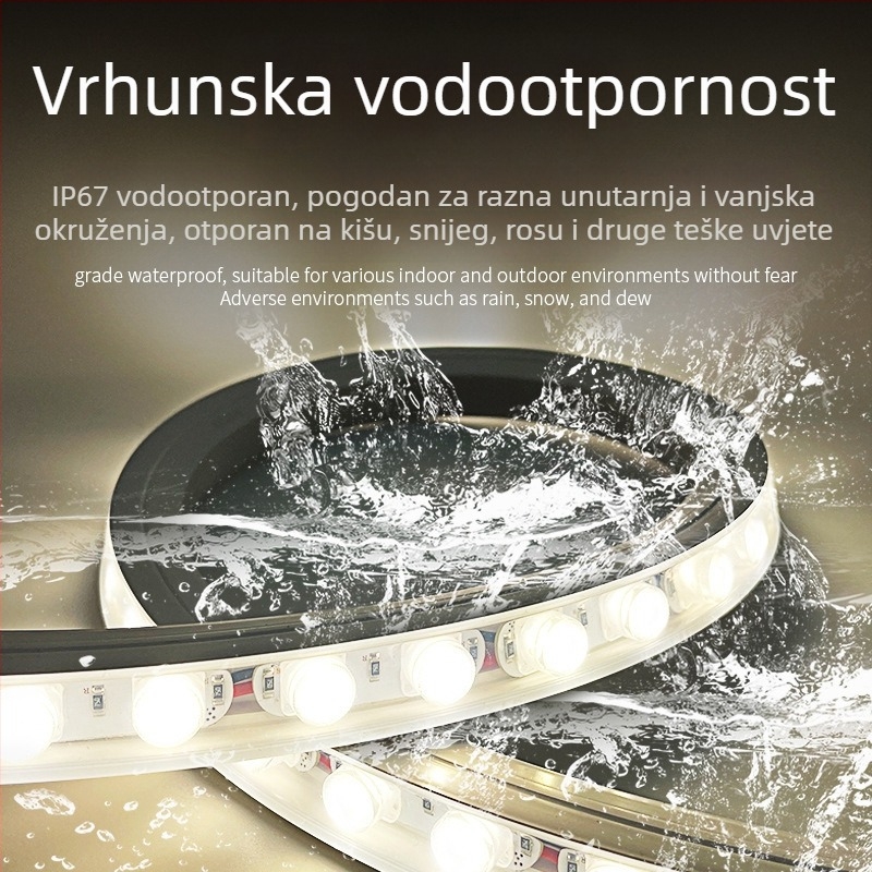 Fleksibilna 24V LED zidna traka s lećom za osvjetljenje vanjskih natpisa, vodootporna
