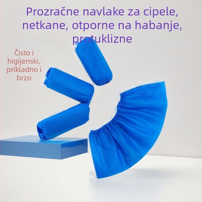 Jednokratne navlake za cipele od netkane tkanine, zgušnjene, za kućnu upotrebu, za učenike i odrasle, otporne na habanje, prozračne, zaštita od prašine.