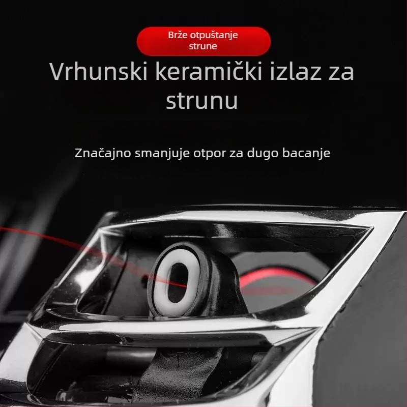 Štap za lov mamaca s baitcasting kolom i metalnom špulom, za lijevu ili desnu ruku