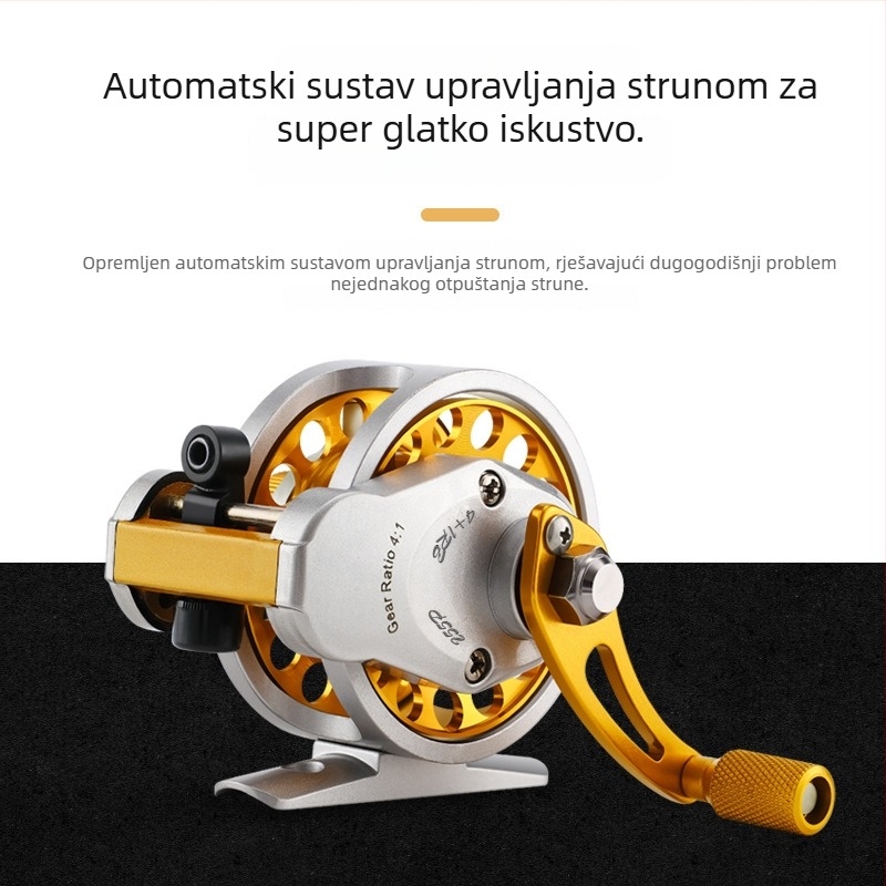 4.0x brzina, potpuno metalni prednji navijač s vodičem linije za brzi ribolov s obale i splavi