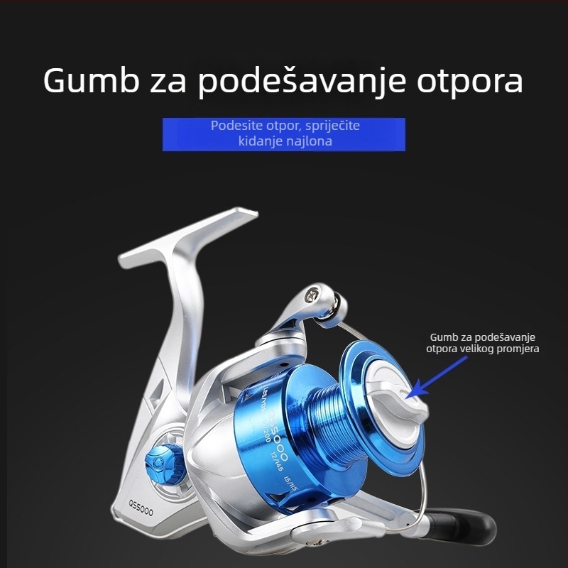 Kemeilong plastična glava spinning kolut QS1000-7000, za lure, morski ribolov