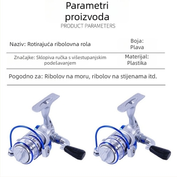 Ribarski kolut za splav, okretni kolut s 10 ležajevima