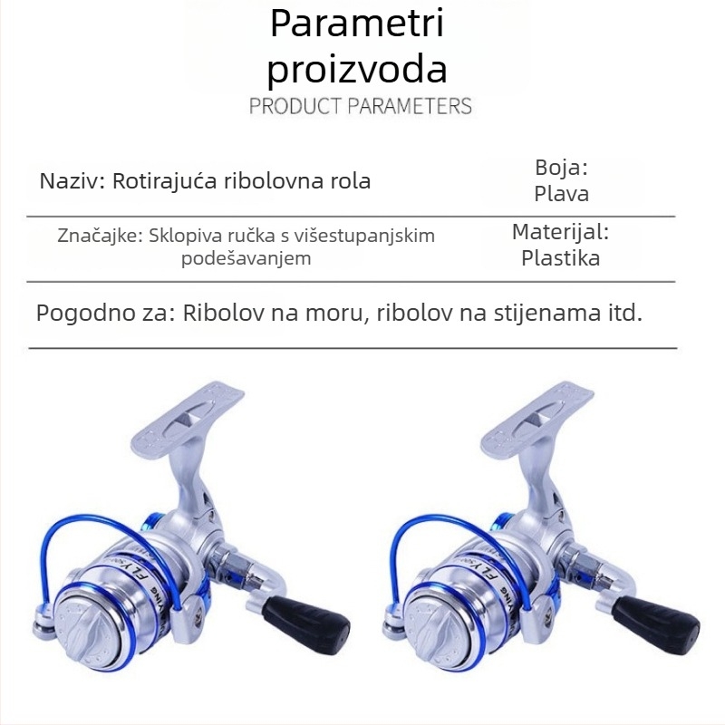 Ribarski kolut za splav, okretni kolut s 10 ležajevima
