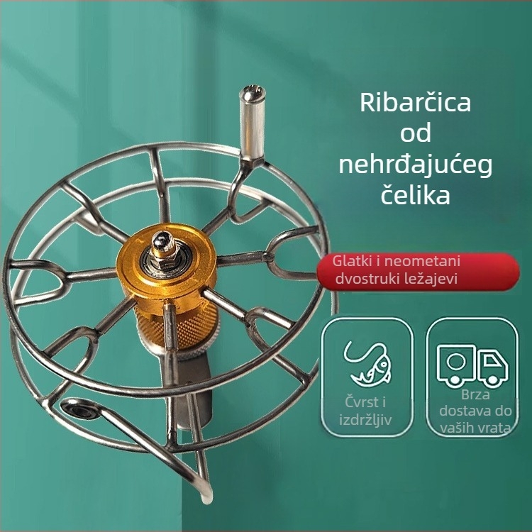 Navijak od nehrđajućeg čelika, metalno kućište, ručna pogonska ručica i visoke i niske brzine