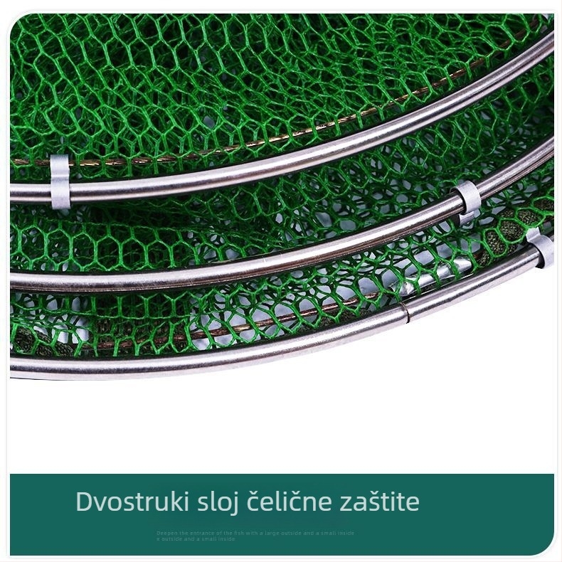 Nerđajući čelik, dvostruki prsten za zaštitu riba, premazan ljepilom, višebojni dizajn za natjecateljski i rekreacijski ribolov.