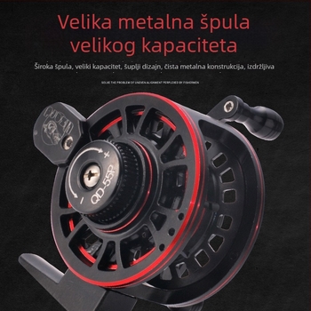 Kemeilong potpuno metalni prednji navijač, visoke brzine, vođenje kabela i dvostruka brzina za ribolov na stijenama
