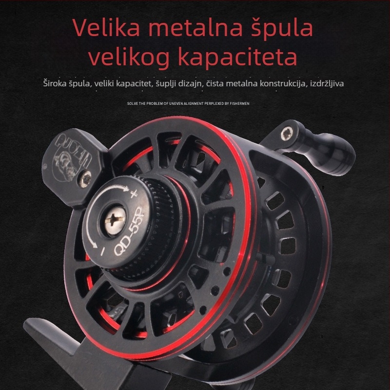 Kemeilong potpuno metalni prednji navijač, visoke brzine, vođenje kabela i dvostruka brzina za ribolov na stijenama