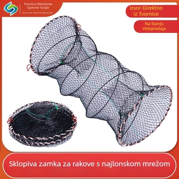 Sklopiva kutija za rakove, kutija za ribolov s mrežom, mreža za ribe, kutija za kornjače i kutija za škampi