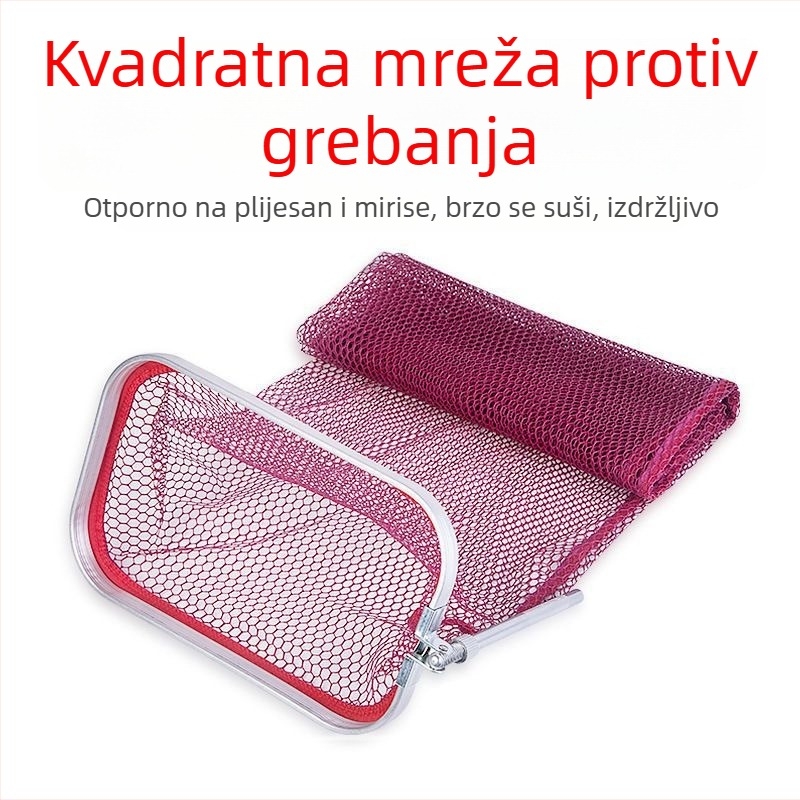 Pravokutni aluminijski prsten za usta, zaštitnik štapa za ribolov s ljepilnim premazom, sklopiv i za viseće nošenje