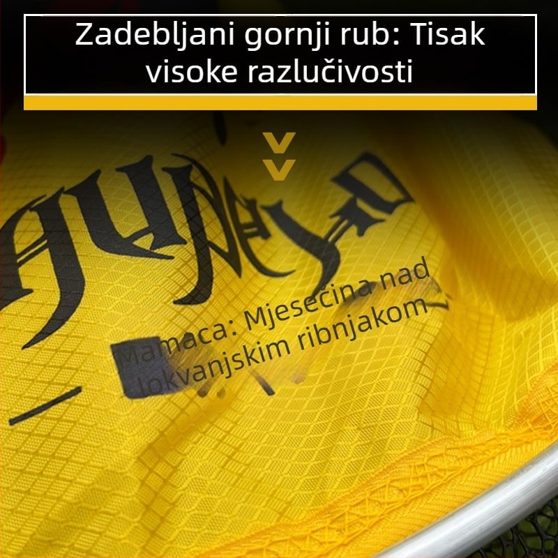  Zaštitna mreža za ribolov s ojačanim rubovima, crna mreža torba za ribolov, brzo sušeća mreža torba
