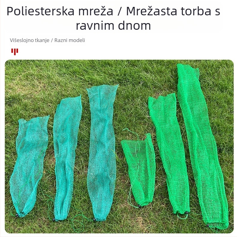 Zelena najlonska mreža za ribolov, džep s malim otvorima
