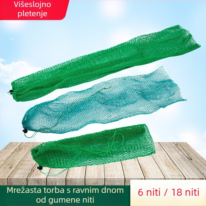 Zelena najlonska mreža za ribolov, džep s malim otvorima