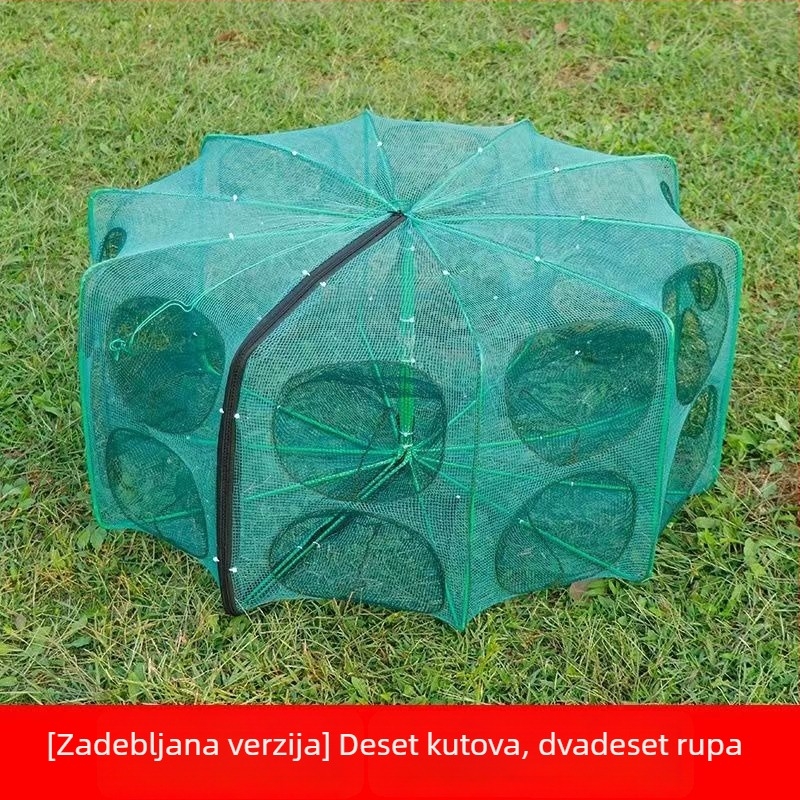 Sklopiva kutija za kozice sa šesterokutnim i osmerokutnim oblikom, kvadratna mreža, najlon konstrukcija