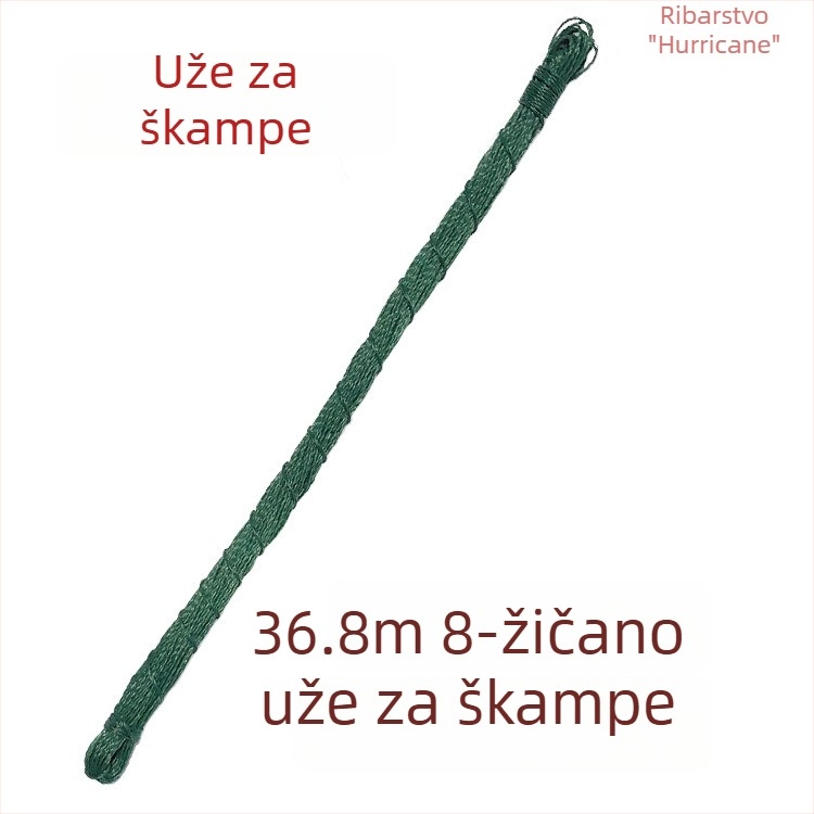 6,35 m vučno uže za koš za škampi, ručno bacanje mrežnog užeta, mrežno uže za ribolov, najlon nit, gumeni svileni nit, vučno uže za ribolov