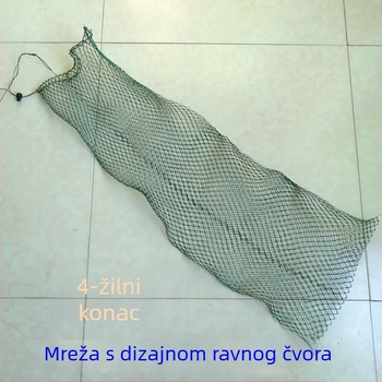 Najlonska mrežasta torbica za ribolov sa ravnim dnom i kaišem za zatvaranje