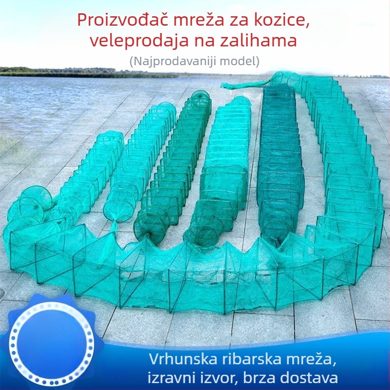 Kavez za škampe i mreža za uzgoj rakova i riba