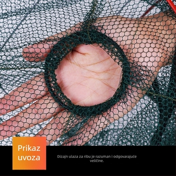 Sklopivi dvodijelni kavez za Škampe; mreže za krabe i jastoge; ojačani najlon za uzgoj ribe