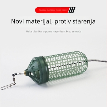 Kavez za škampa tip maslinovog oblika s mamcem za duboku moru – metalni kavez za ribolov