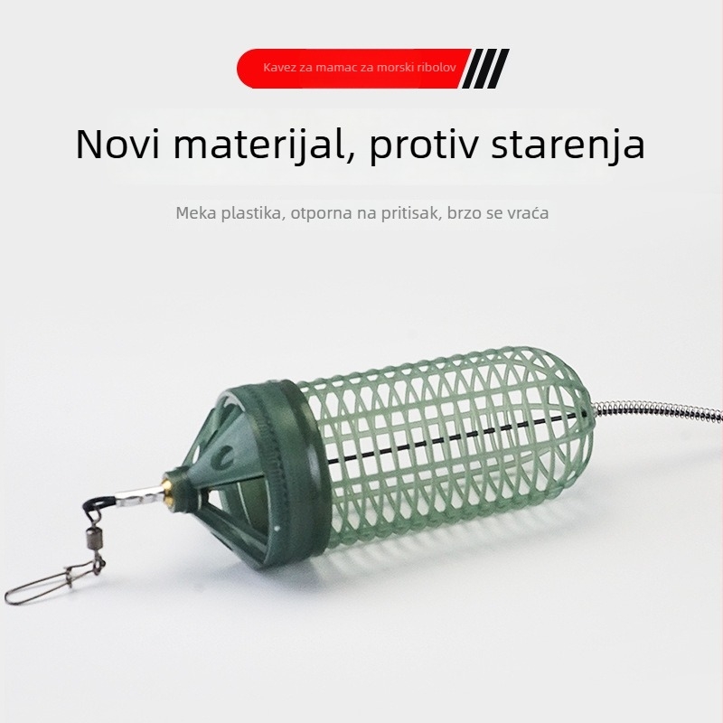 Kavez za škampa tip maslinovog oblika s mamcem za duboku moru – metalni kavez za ribolov