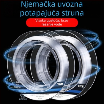 Ultra‑mekana potapajuća ribarska linija – glavna linija i vodilica, visoko izdržljiva najlon linija za mamce, bez uvijanja