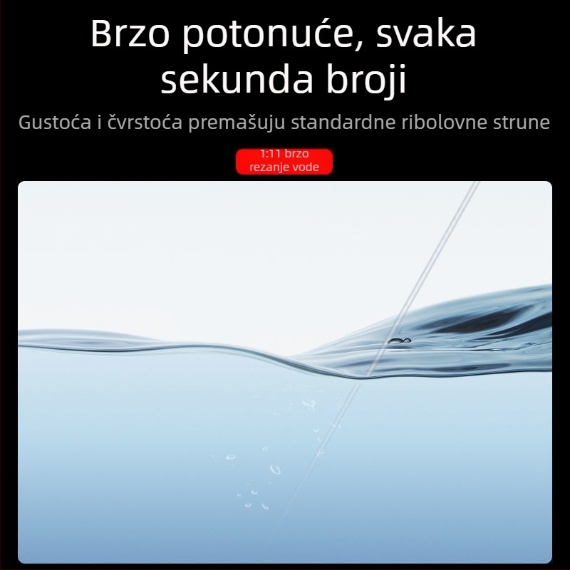 Ultra‑mekana potapajuća ribarska linija – glavna linija i vodilica, visoko izdržljiva najlon linija za mamce, bez uvijanja