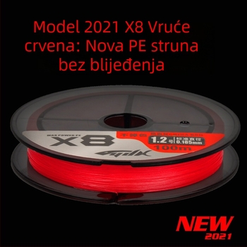 YGK Izvorna svilena PE linija, 8-žilna, 110–150 m, Visoka čvrstoća
