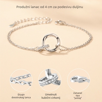 Mobius narukvica za par – ručno pletena, unisex dizajn