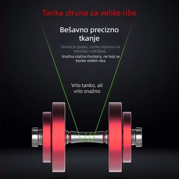 Ultra-tanka 4-slojna pletena PE ribolovna linija, glavna linija, anti-ugriz za crne bunare