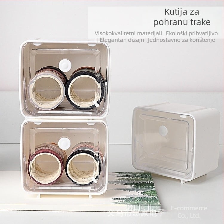 Mini kutija za stolno skladištenje, u japanskom MUJI stilu, za ljepljivu traku i uredski pribor