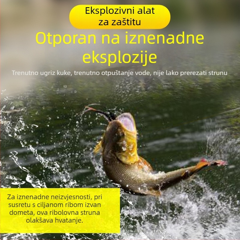 Nylon glavna linija za ribolov s ultra visokom otpornošću, za lov na voble i morsku štapu, 10 komada u kutiji