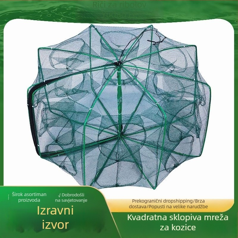 Sklopiva kutija za škampe i mreža za rakove, ugor i homar