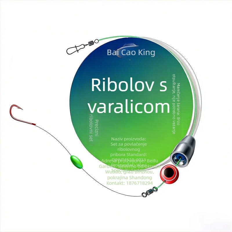 Set za ribol umjetnim mamcima za Carassius carassius – originalan, spreman za uporabu, komplet linije s podesivim plovkom i dodirom s dnom