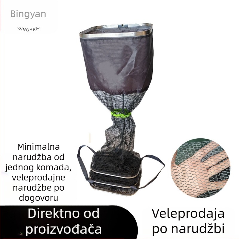 Aluminijski zaštitnik riba od legure aluminija, četvrtastog oblika za potoke, gumirana površina, anti-zakačivanje, brzo suši