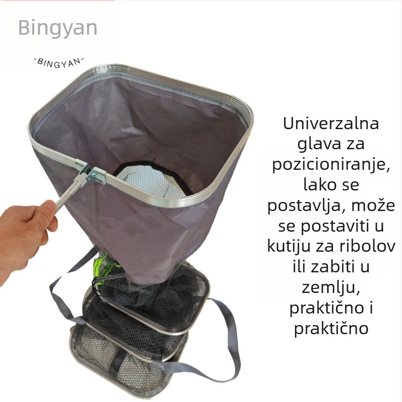 Aluminijski zaštitnik riba od legure aluminija, četvrtastog oblika za potoke, gumirana površina, anti-zakačivanje, brzo suši